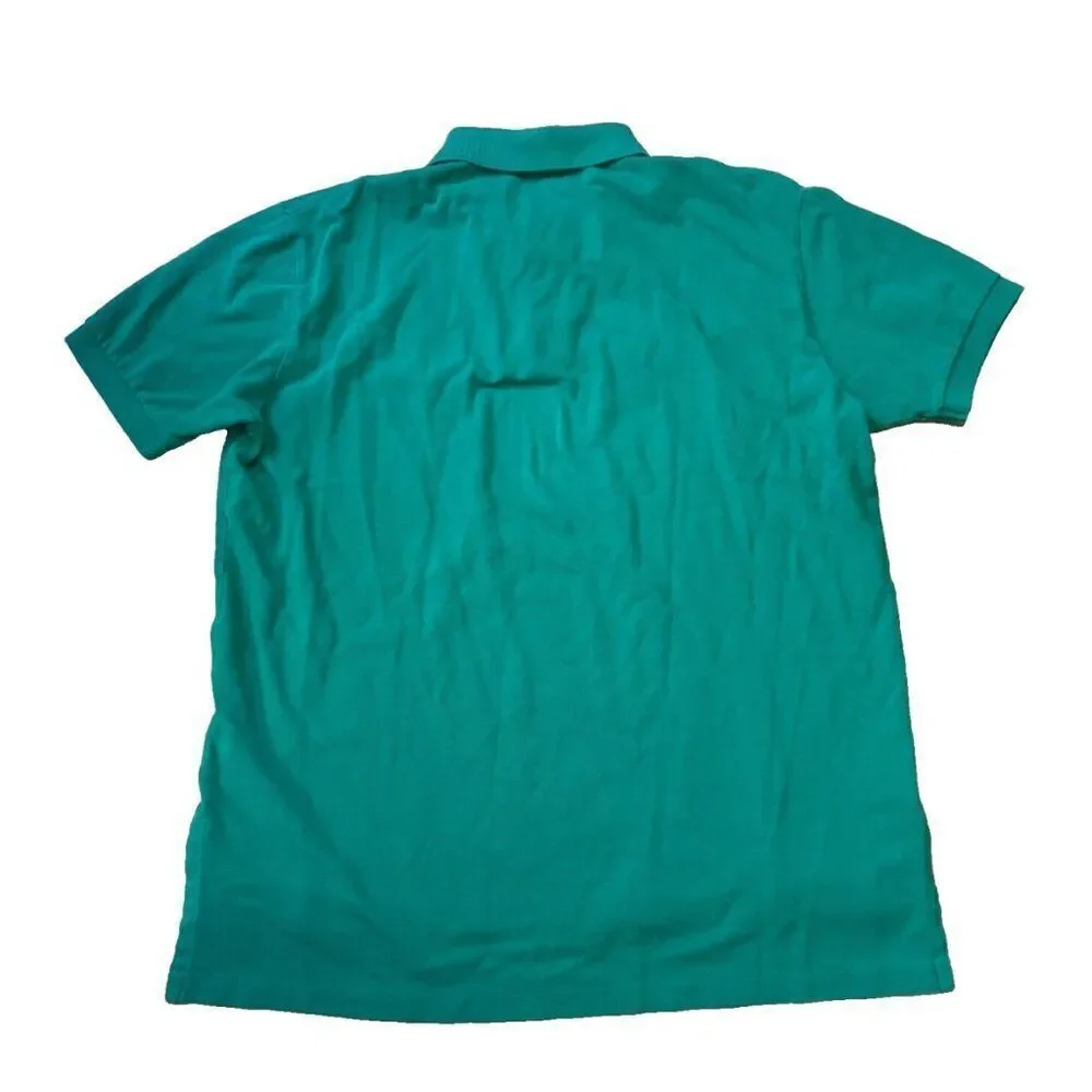 Vintage 90s Polo Ralph Lauren Polo Shirt Mens Large L Green w/ Purple Logo